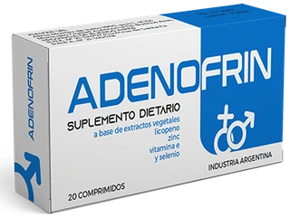 Adenofrin, caja de 20 comprimidos, suplemento dietario para la próstata