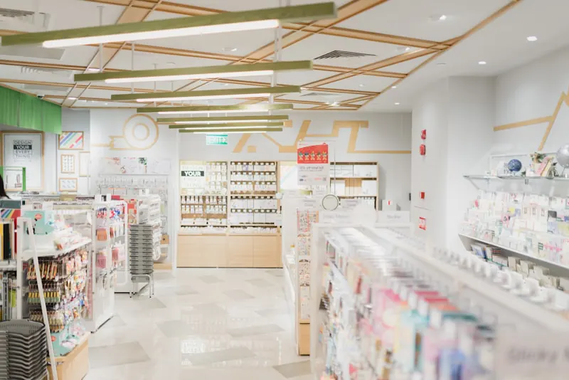 Interior de una cadena moderna de farmacias